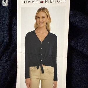 Tommy Hilfiger Women's Navy Button Down Shirt